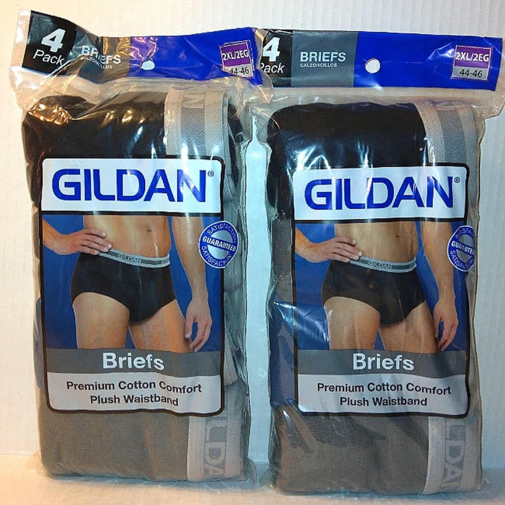 BUNDLE*NWT*Men's 2 Pack GILDAN Premium Cotton Briefs Underwear*2XL